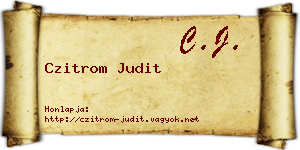 Czitrom Judit névjegykártya